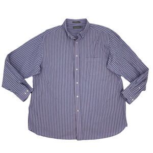 Daniel Cremieux Button Down Shirt Mens XL Extra Large Striped Blue Purple Pink